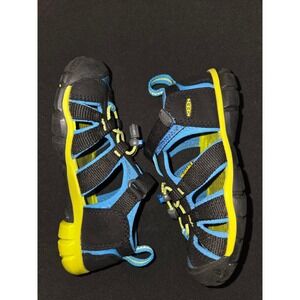 KEEN Newport‎ H2Toddler Sandals Size 11 US Black Blue Yellow Sport